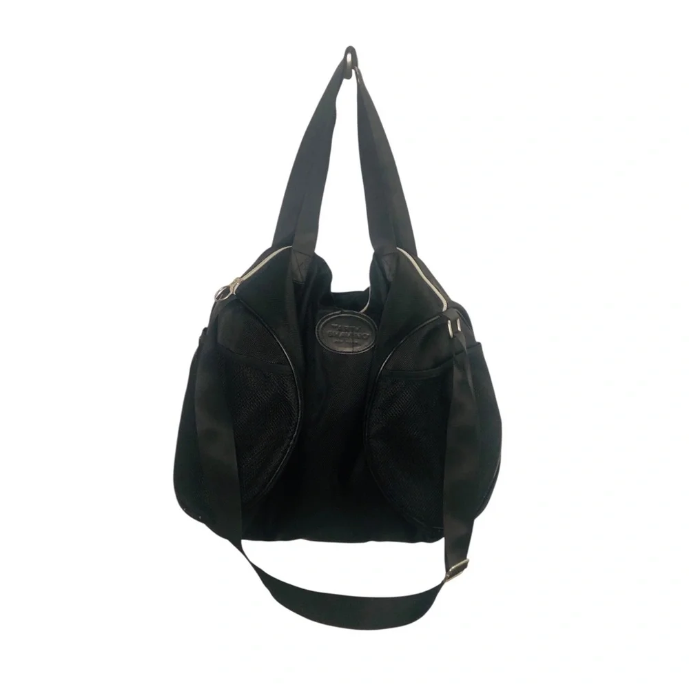 Art of Shaving Black Nylon Shoulder Tote with Mesh Side Pockets